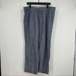 Ann Taylor Factory Heathered Elasticized Drawstring Wide Leg Pocketed Pants